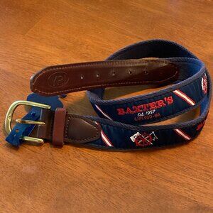 Cape Cod Nautical Sailing Belt Baxter's Iconic Hyannis Restaurant Size 34 NWT